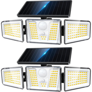 2-Pack Motion Sensor LED Solar Flood Lights