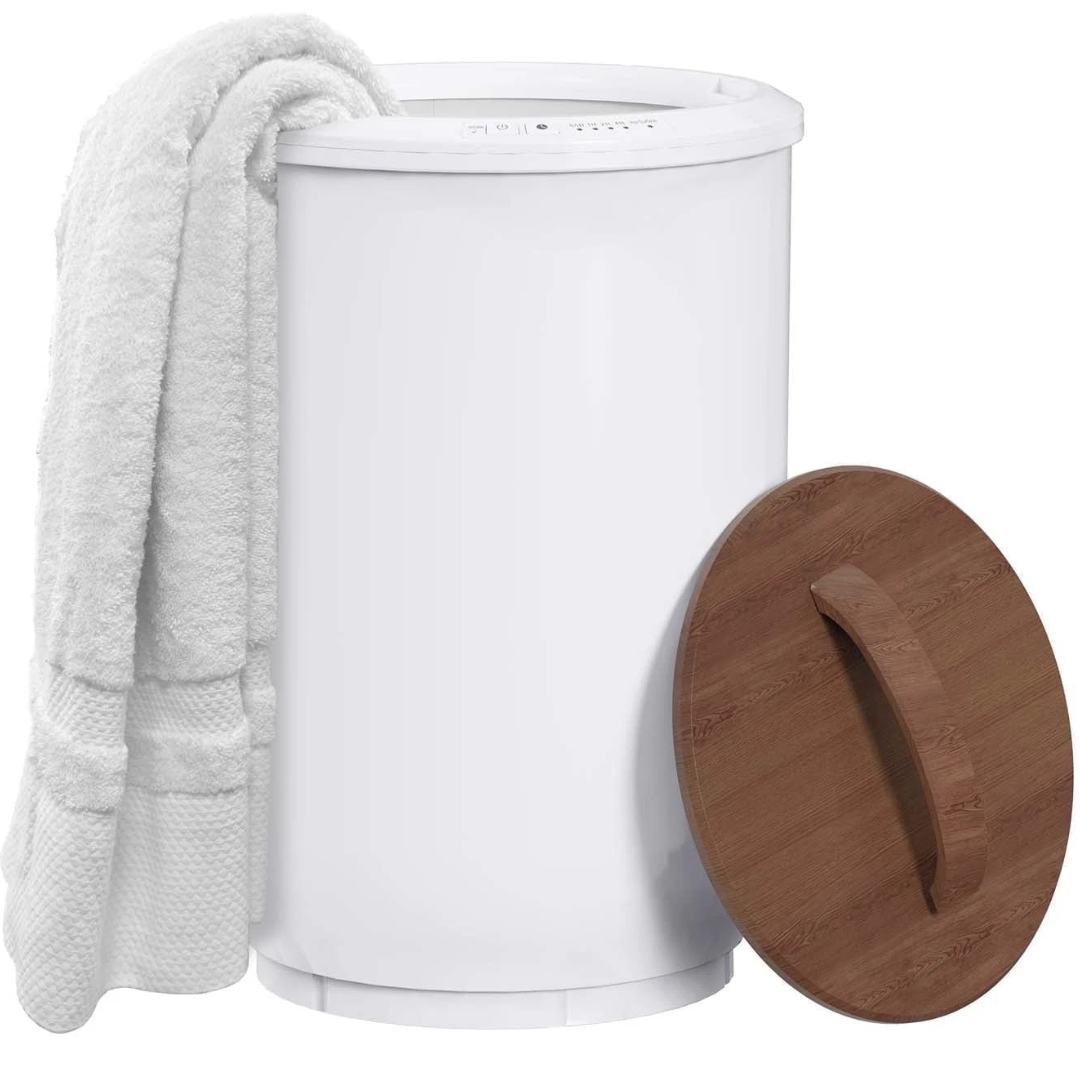 Wood Lid Bucket Electrical Towel Warmer