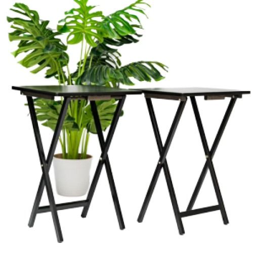 Set of 2 Mainstays Rubberwood Folding TV Tray Table