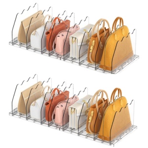 2-Pack Clear Purse Storage Organizers