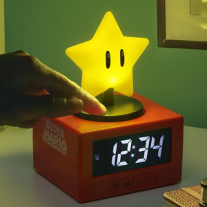 Paladone Super Mario Star Digital Alarm Clock w/Night Light