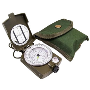 Military Army Compass w/Neck Strap & Carry Pouch
