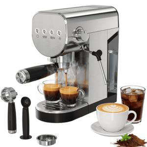 Patbrela 20-Bar Espresso Maker w/Milk Frother