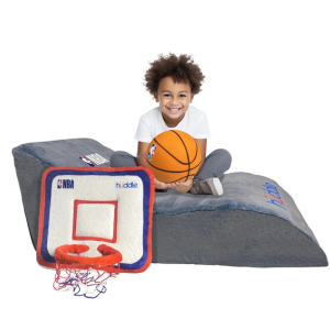 Huddle NBA 2-in-1 Basketball Sofa w/Removable Hoop & Ball