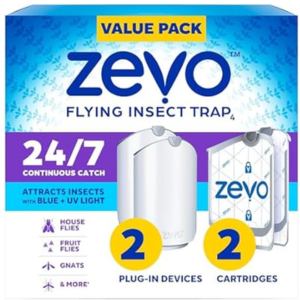 Zevo 2 Flying Insect Traps & 2 Refill Cartridges