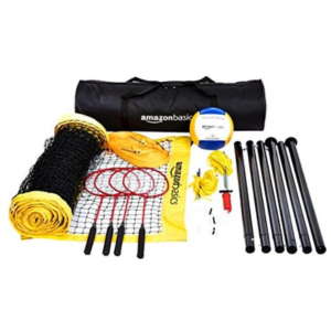 Amazon Basics Outdoor Volleyball & Badminton Combo Set