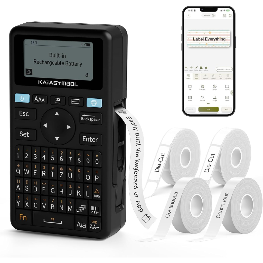Bluetooth Label Maker w/4 Tapes