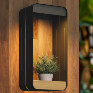 Solar Dusk-to-Dawn Outdoor Wall Lamp w/Planter
