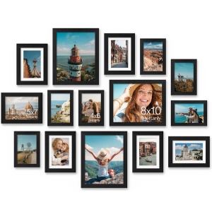 15-Pack Wall Picture Frame Set