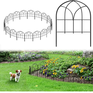 19-Pack Metal Garden Fence Panels