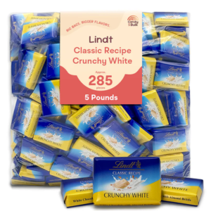 Lindt 5lbs Classic Recipe Crunchy White Chocolate Mini Bars