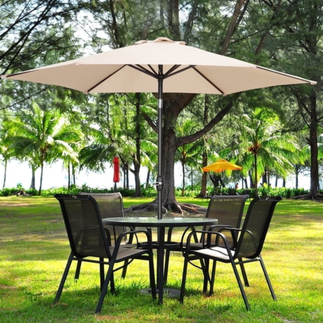 Ainfox 9' Tilt & Crank Patio Umbrella