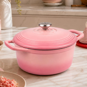 Overmont 5.5Qt Cast Iron Dutch Oven w/Lid