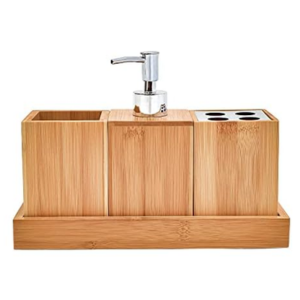 Bamboo Bath Caddy Set