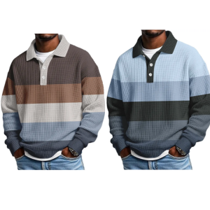 Men's Waffle Polo Shirt