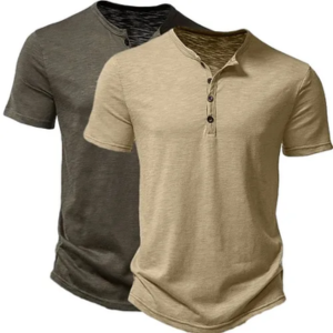 Men's 2-Pack Short Sleeve Henleys T-Shirt