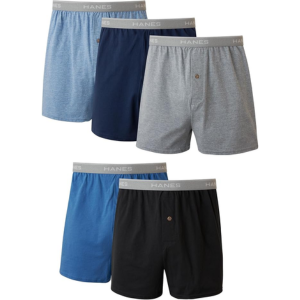 5-Pack Hanes Men's Waistband Knit Boxers