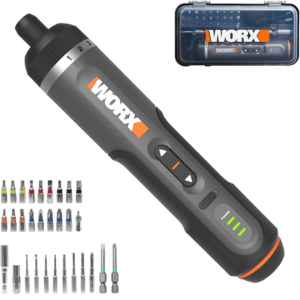 Worx 4V Lithium Screwdriver w/ 30-Pc Accessory Kit
