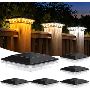 6-Pack Solar Post Cap Lights