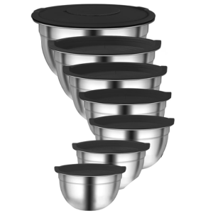 7-Piece Stainless Steel Mixing Bowl Set w/Lids
