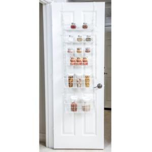 Smart Design 6-Shelf Over The Door Adjustable Pantry Organizer