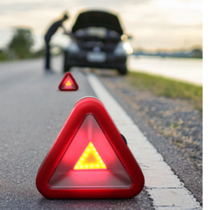 2-Pack Roadside LED Safety Triangle Lights