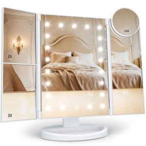 Trifold Vanity Mirror w/LED Lighting