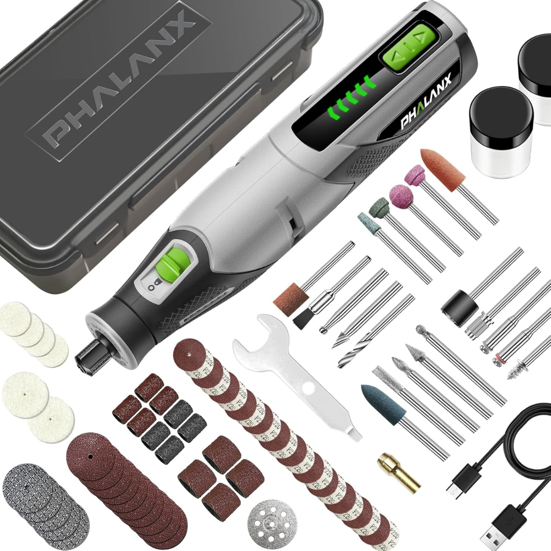 80-Piece Cordless 4V Rotary Tool Kit w/ 2500mAh Battery