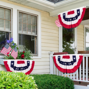 3-Piece American Pleated Fan Flags