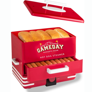 Nostalgia Game Day Hot Dog Steamer & Bun Warmer