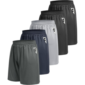 5-Pack Athletic Gym Men's Shorts