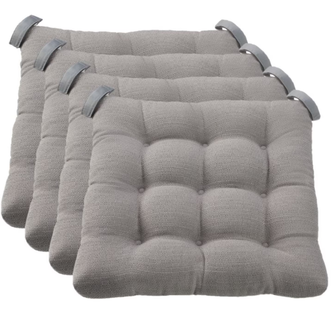 Mainstays 4-Piece Textured Chair Seat Cushions