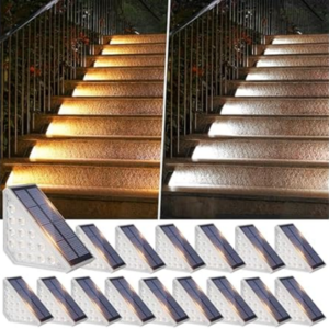 12-Pack Solar LED Step Lights