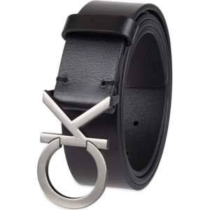 Calvin Klein Men’s Monogram Cut Out Buckle Belt