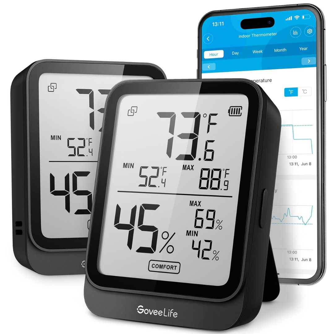 GoveeLife 2-Pack Bluetooth Hygrometer Thermometer