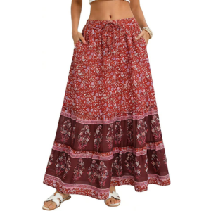 Kate Kasin Women's Boho Maxi Skirt