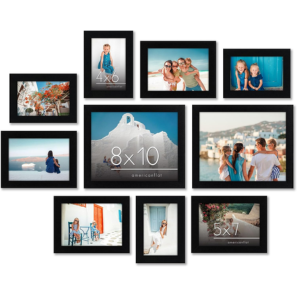 10-Pack Shatter-Resistant Wall Picture Frame Set