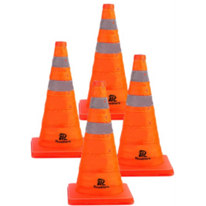 4-Pack 18'' Collapsible Reflective Traffic Cones