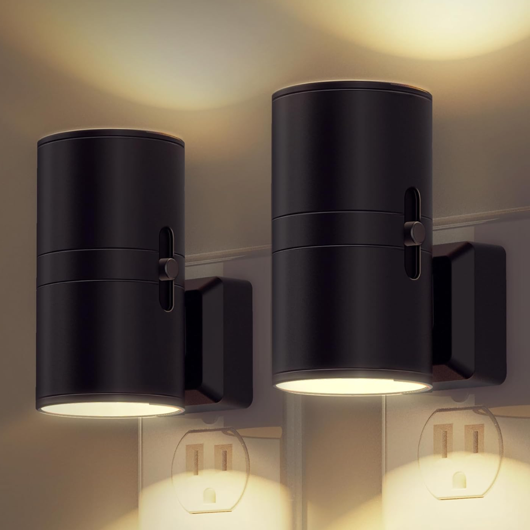 2-Pack Dimmable LED Wall Plug Night Lights