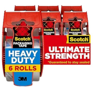 Scotch 6-Roll Packaging Tape w/Dispensers