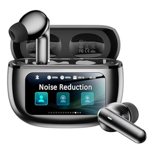 Bluetooth 6.0 ANC Earbuds w/Touchscreen Case