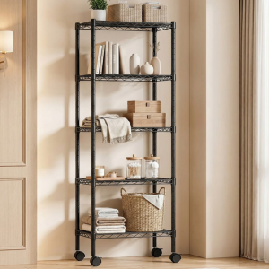 EDX 5-Tier Adjustable Wire Shelving w/Wheels