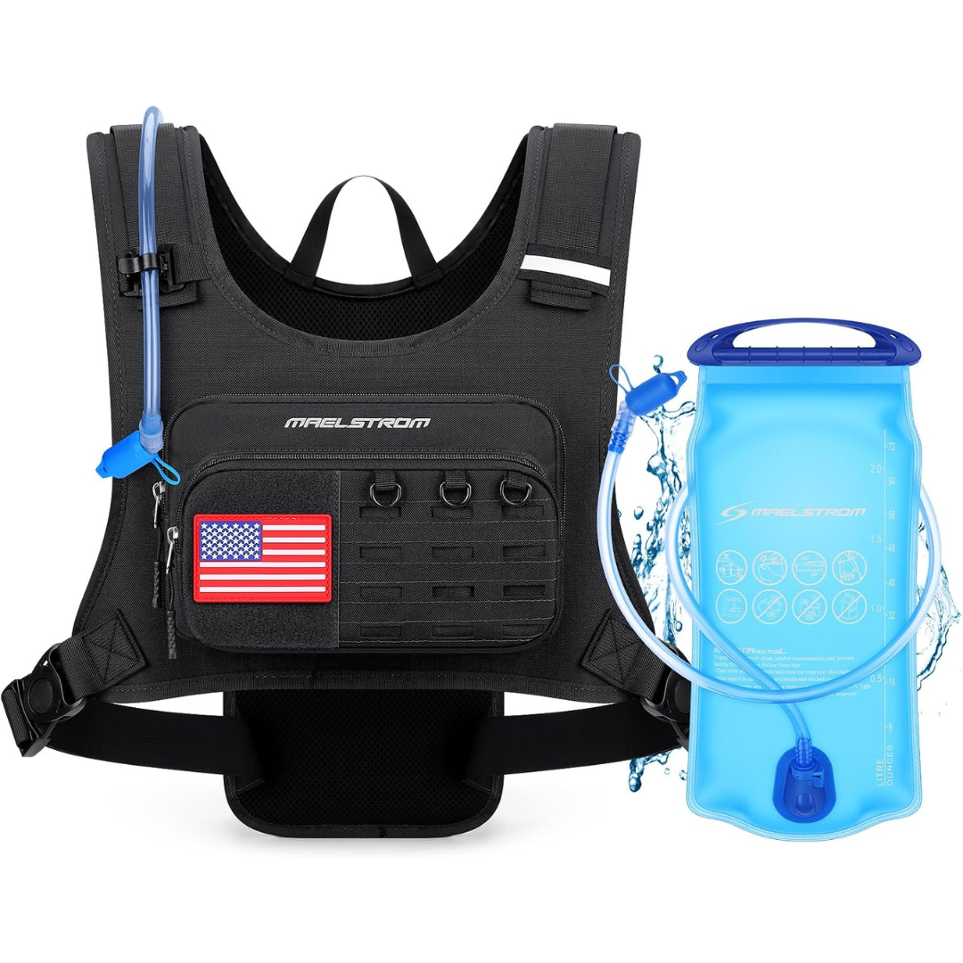Men's Hydration Running Vest w/ 2L Water Bladder