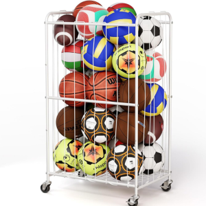 Heavy Duty Rolling Sports Ball Storage Cart