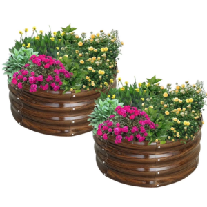 2-Pack Galvanized Metal 2' Raised Garden Bed