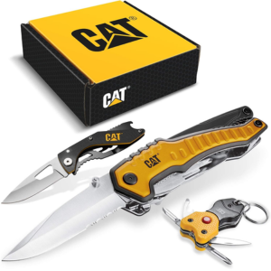 Cat 3-Piece Knife & Key Chain Set