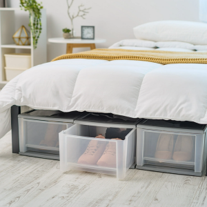 IRIS 3-Pack 17Qt. Stackable Under Bed Storage Bins
