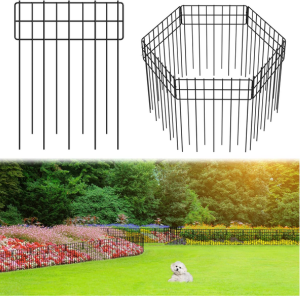 6-Pack Metal Garden Fence Panels