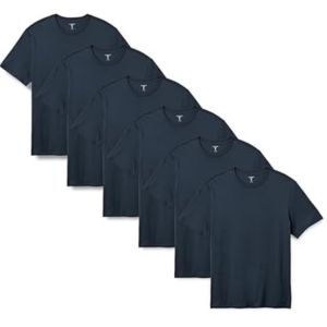 Amazon Essentials 6-Pack Men's Regular-Fit Short-Sleeve T-Shirts