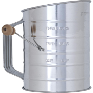 GoodCook 3-Cup Hand Crank Sifter w/Wood Knob